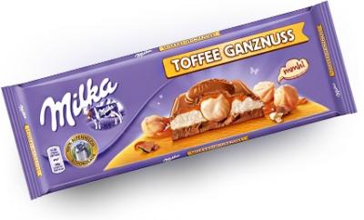 Шоколад Milka Toffee Wholenuts 300 грамм