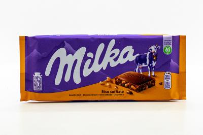 Молочный шоколад Milka Воздушный Рис 100 г