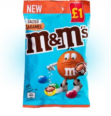 Шоколадное драже M&Ms соленая карамель 70 гр