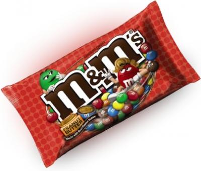 Шоколадное драже M&Ms Peanut Butter (со вкусом арахисового масла) 80 грамм